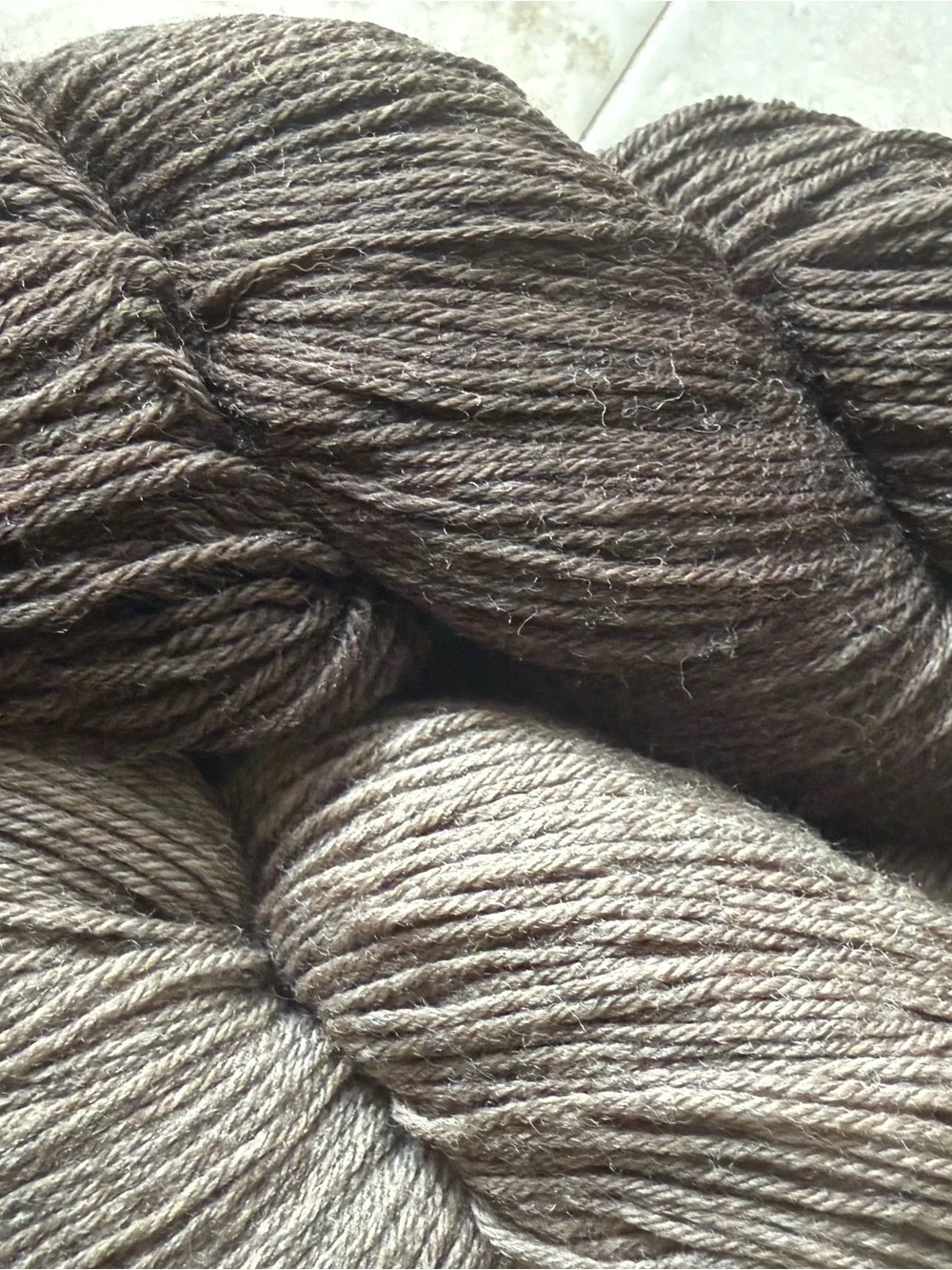 Cloudborn Fibers Merino Sock Yarn - Espresso Heather/Stone Heather